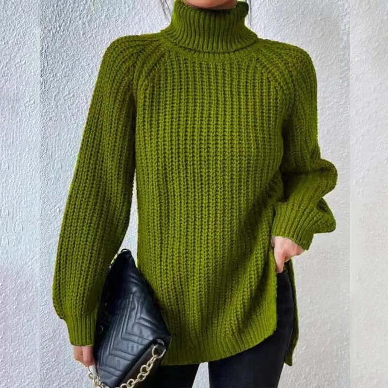 Egelina Ribbed Knit Roll Neck Jumper