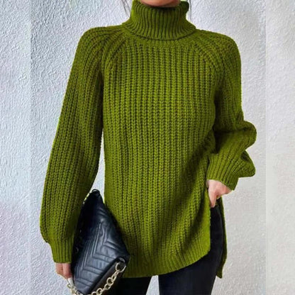 Egelina Ribbed Knit Roll Neck Jumper