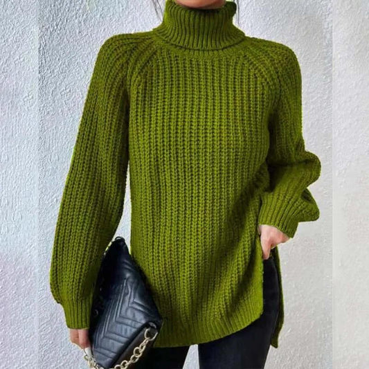 Egelina Ribbed Knit Roll Neck Jumper