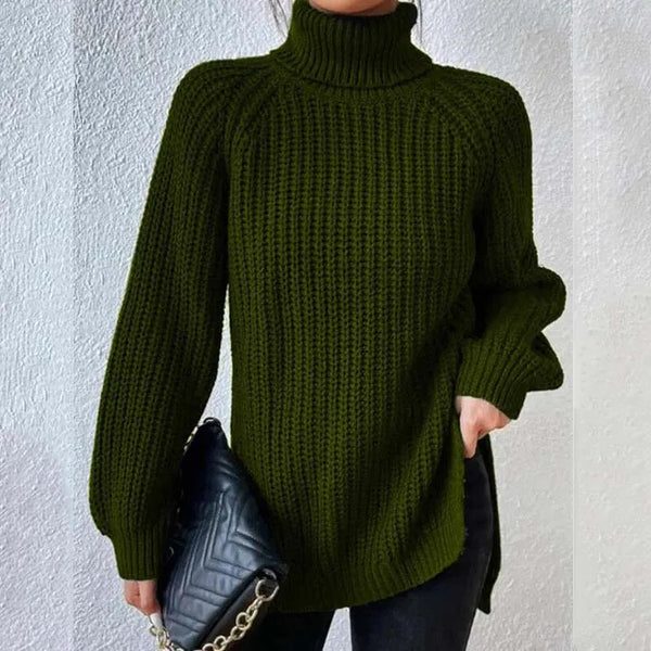 Egelina Ribbed Knit Roll Neck Jumper