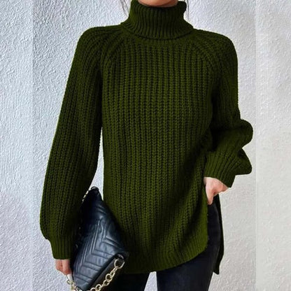 Egelina Ribbed Knit Roll Neck Jumper