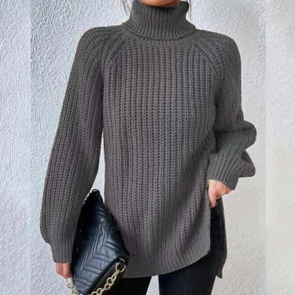 Egelina Ribbed Knit Roll Neck Jumper