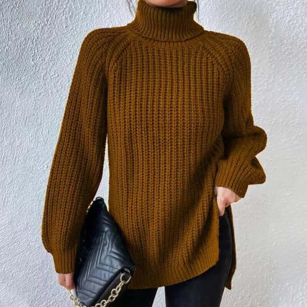 Egelina Ribbed Knit Roll Neck Jumper