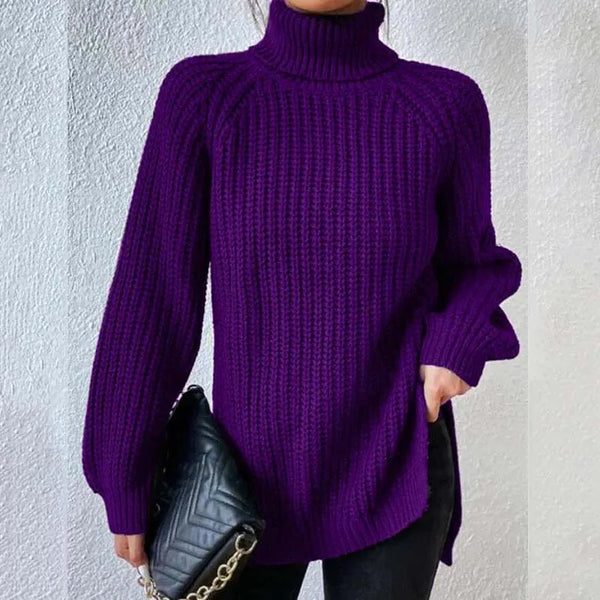 Egelina Ribbed Knit Roll Neck Jumper