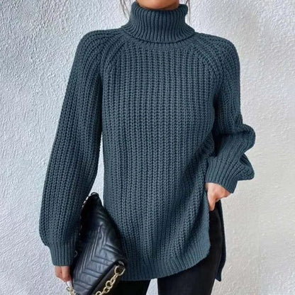 Egelina Ribbed Knit Roll Neck Jumper
