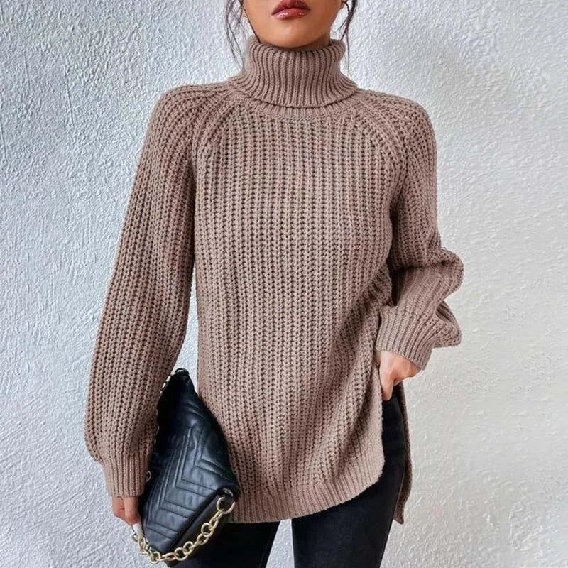 Egelina Ribbed Knit Roll Neck Jumper