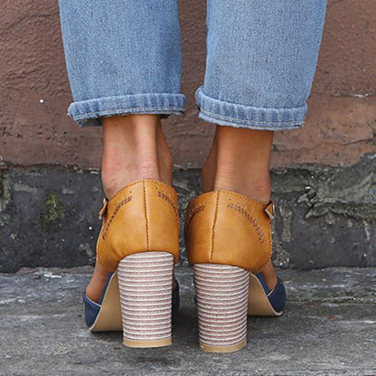 Herdis Block Heel T-Strap Mary Jane Heels