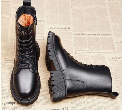 Cunegonde Ankle Snow Boots for Cold Days, Lace-Up