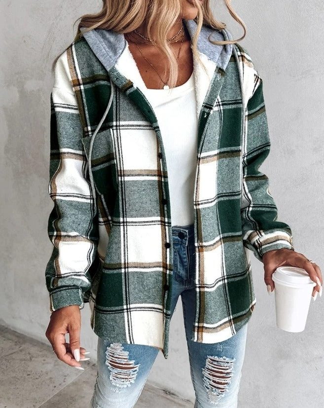 Fredesent Plaid Oversized Shirt Jacket