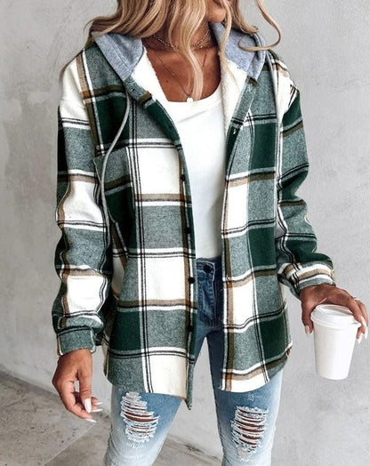 Fredesent Plaid Oversized Shirt Jacket