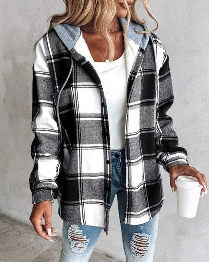 Fredesent Plaid Oversized Shirt Jacket