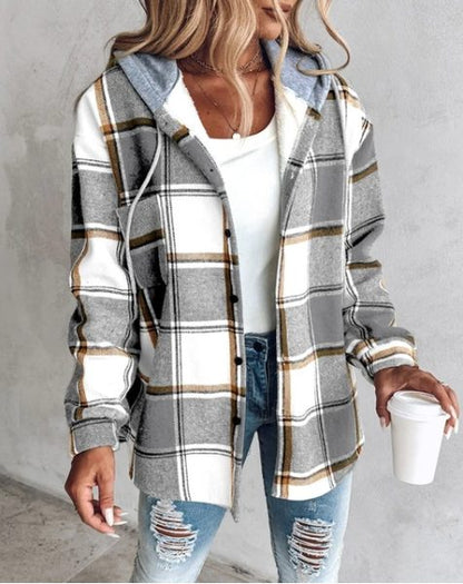 Fredesent Plaid Oversized Shirt Jacket