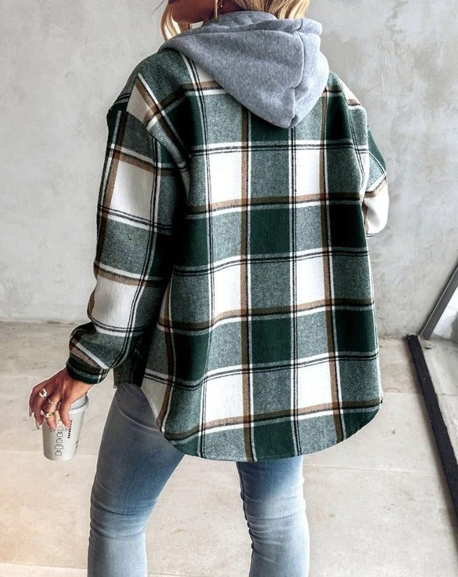 Fredesent Plaid Oversized Shirt Jacket