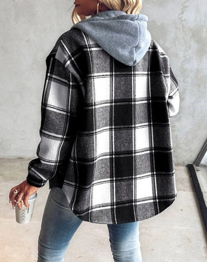 Fredesent Plaid Oversized Shirt Jacket