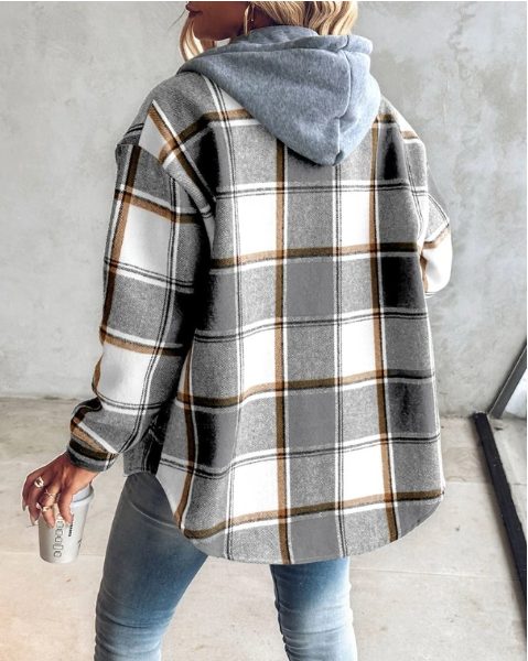Fredesent Plaid Oversized Shirt Jacket