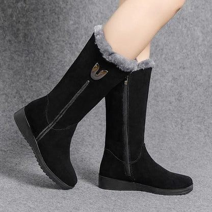 Ferdinande Fur-Lined Knee-High Boots for Winter