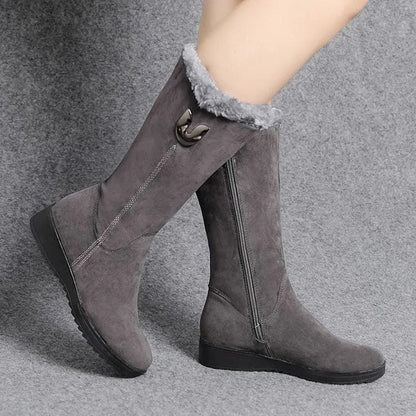 Ferdinande Fur-Lined Knee-High Boots for Winter