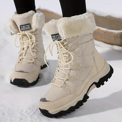 Faustina Faux Fur Lined Lace-Up Winter Boots