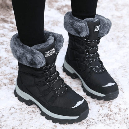 Faustina Faux Fur Lined Lace-Up Winter Boots