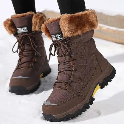 Faustina Faux Fur Lined Lace-Up Winter Boots