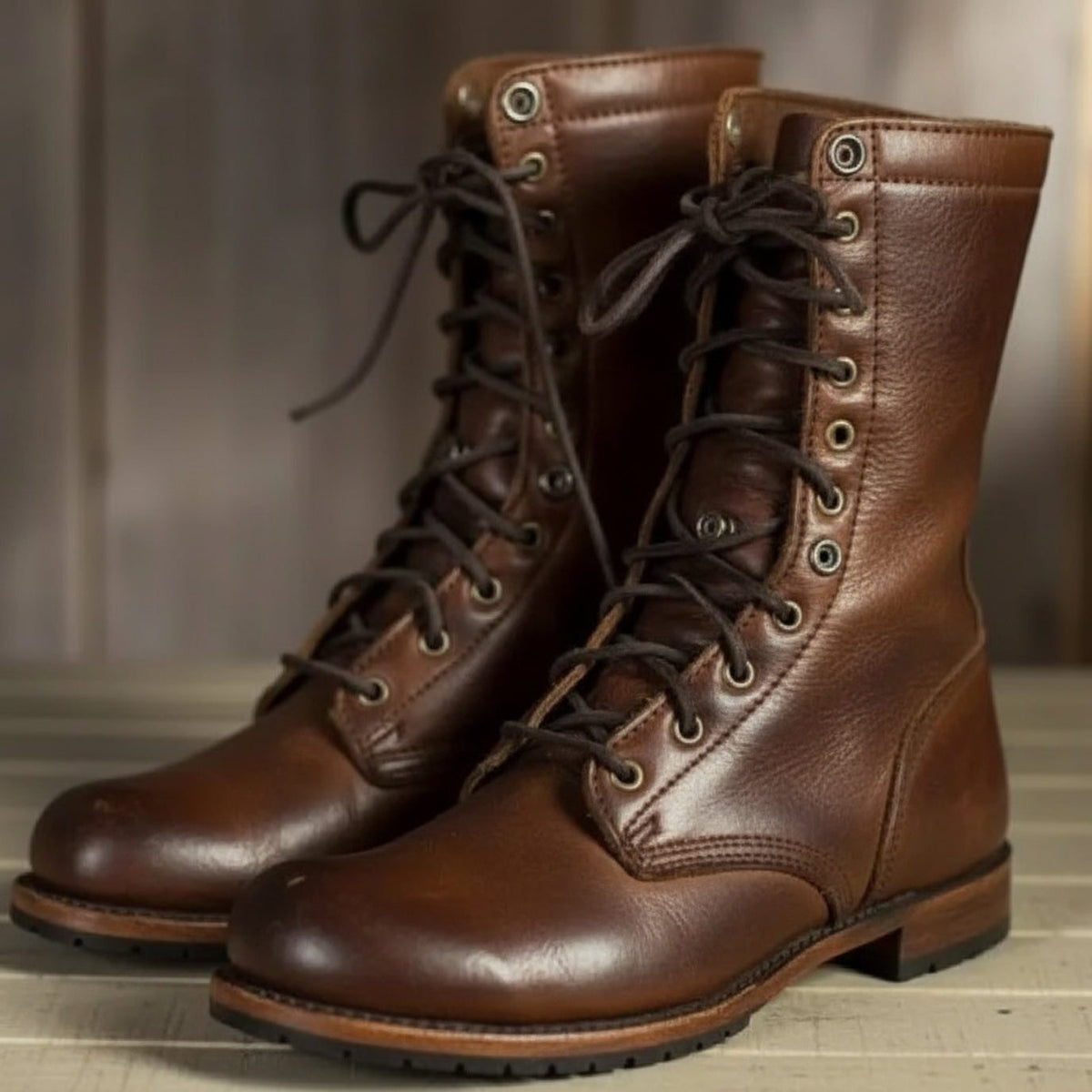 Nivelle Lace-Up Mid-Calf Boots for Autumn