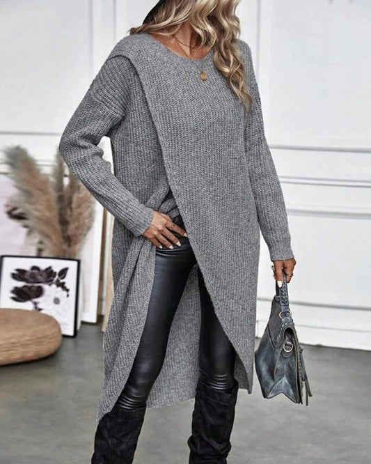 Edelinde Ribbed Knit Long Sweater Dress