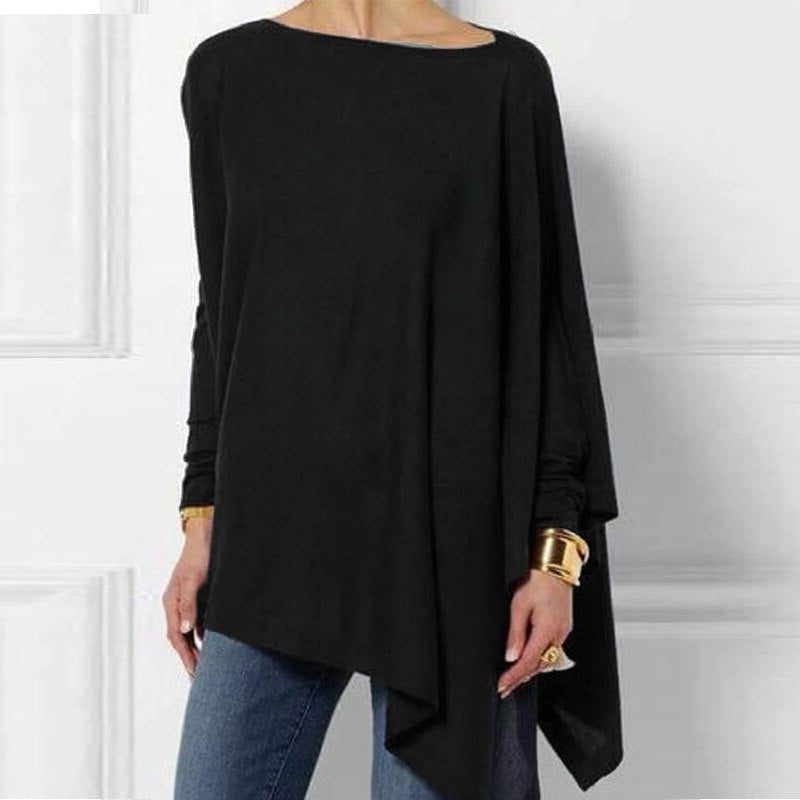 Maheut Asymmetrical Long Sleeve Top for Everyday