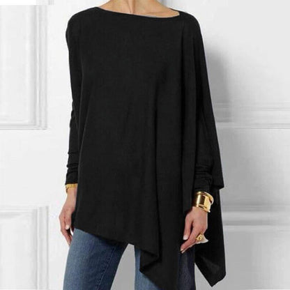 Maheut Asymmetrical Long Sleeve Top for Everyday