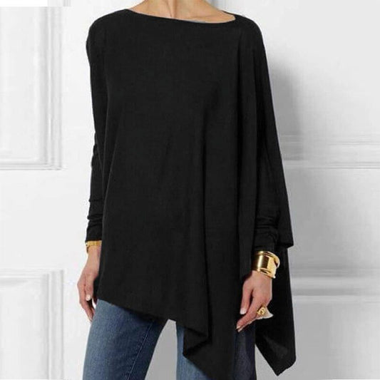 Maheut Asymmetrical Long Sleeve Top for Everyday