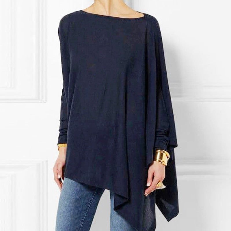 Maheut Asymmetrical Long Sleeve Top for Everyday
