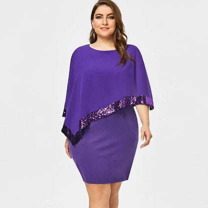 Radegonde Sequin Cold-Shoulder Midi Dress for Parties