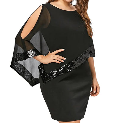 Radegonde Sequin Cold-Shoulder Midi Dress for Parties
