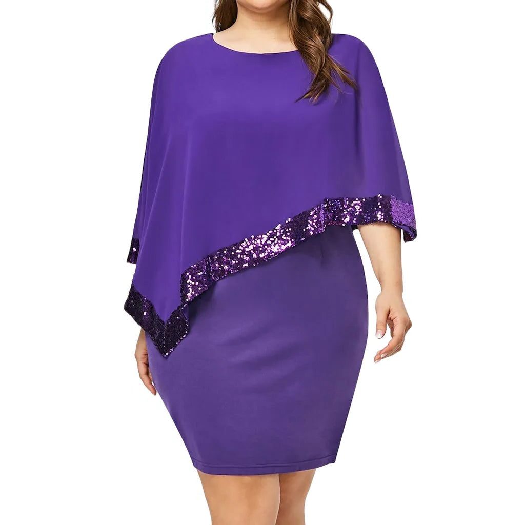 Radegonde Sequin Cold-Shoulder Midi Dress for Parties