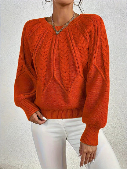 Argentine Cable Knit Crew Neck Sweater