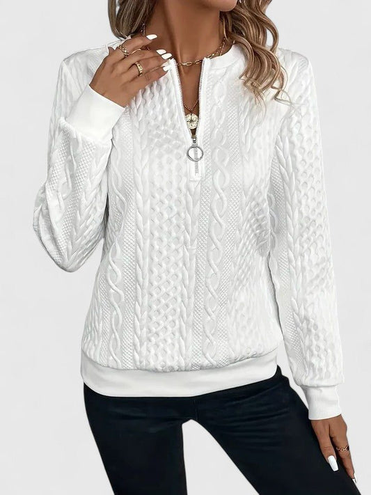 Aalisoun Cable Knit Sweater in Neutrals