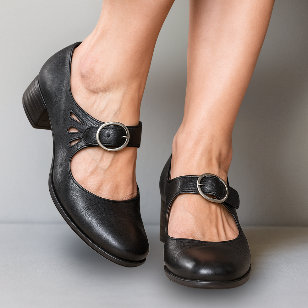 Maimouna Mary Jane Pumps with Ankle Strap