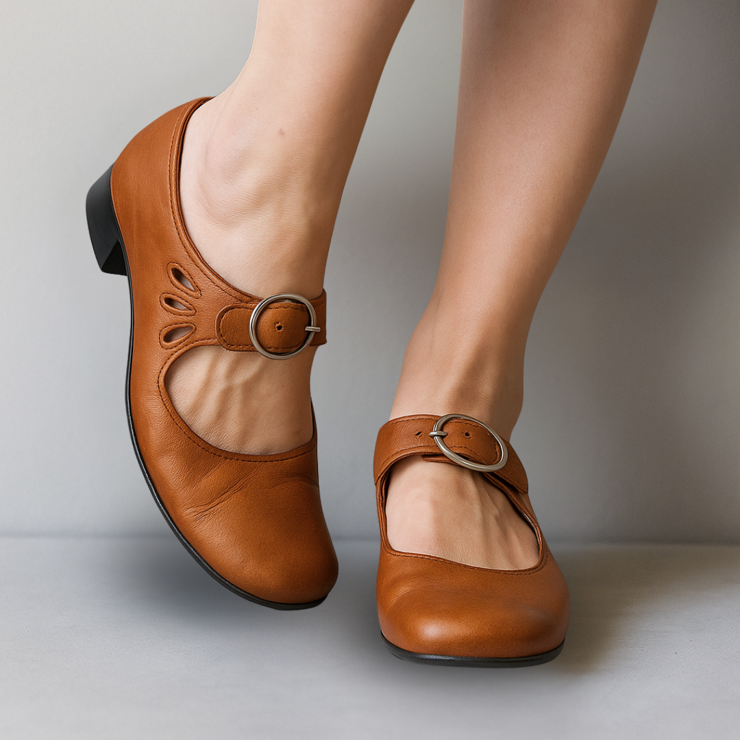 Maimouna Mary Jane Pumps with Ankle Strap