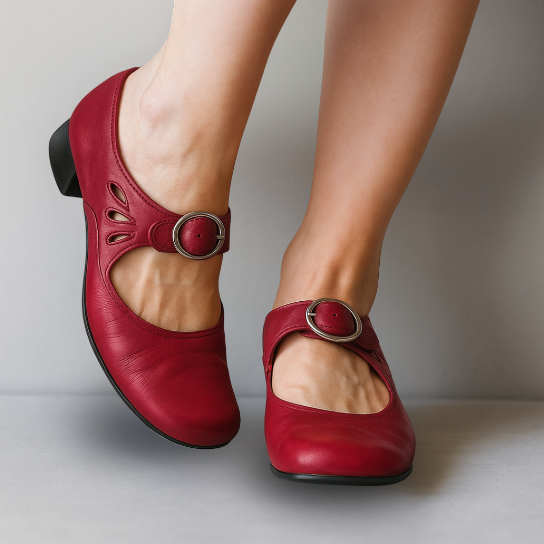 Maimouna Mary Jane Pumps with Ankle Strap