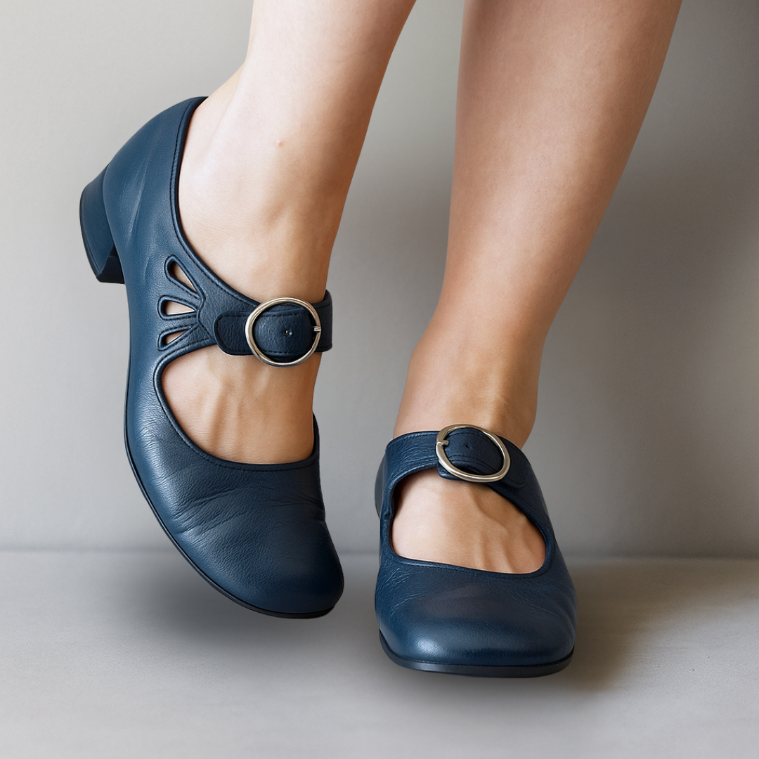 Maimouna Mary Jane Pumps with Ankle Strap