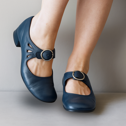 Maimouna Mary Jane Pumps with Ankle Strap