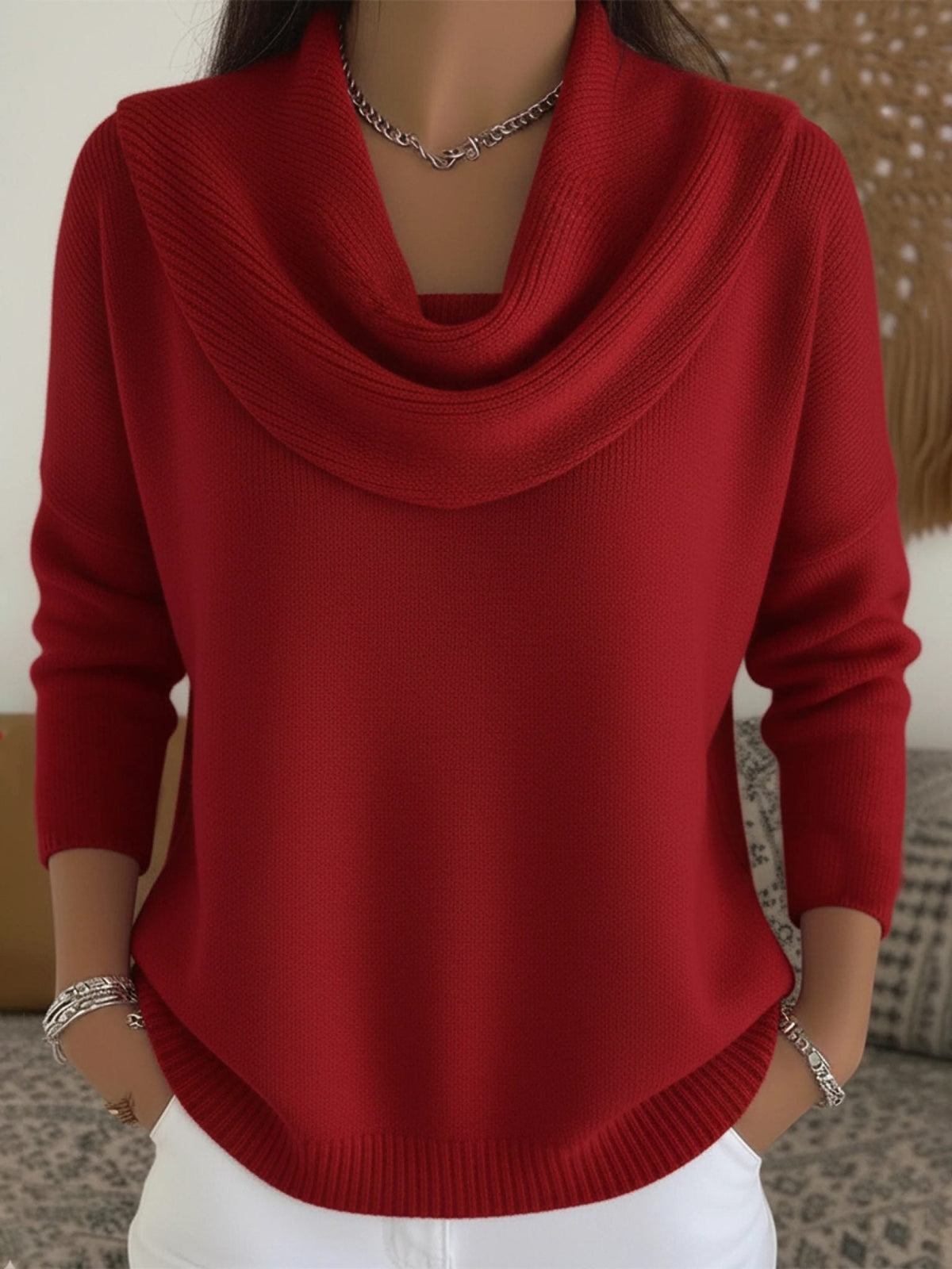 Gaultierine Knit Cowl Neck Jumper