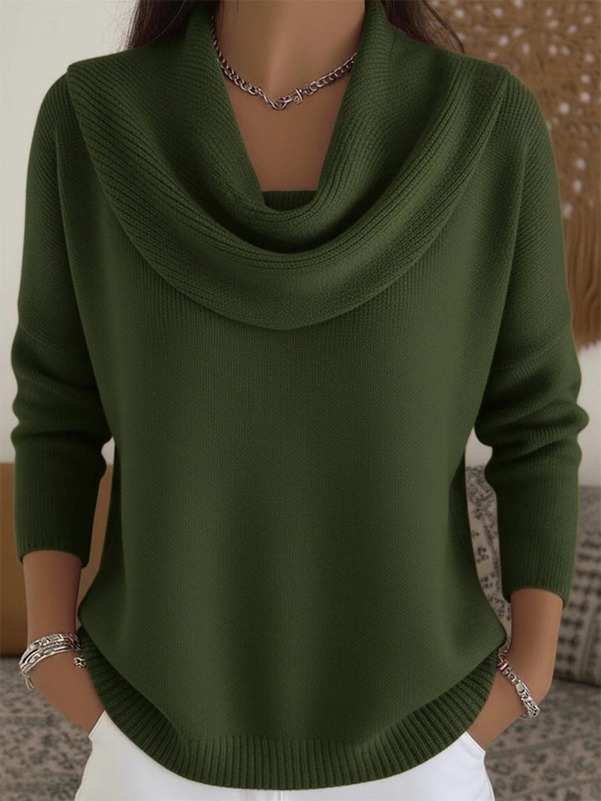 Gaultierine Knit Cowl Neck Jumper