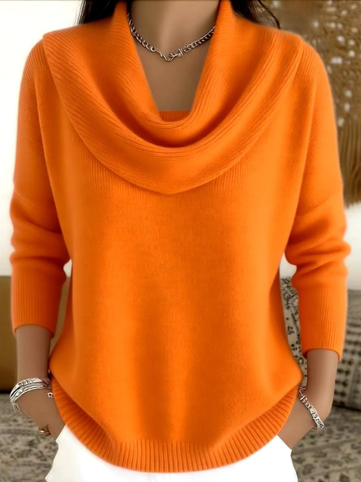 Gaultierine Knit Cowl Neck Jumper