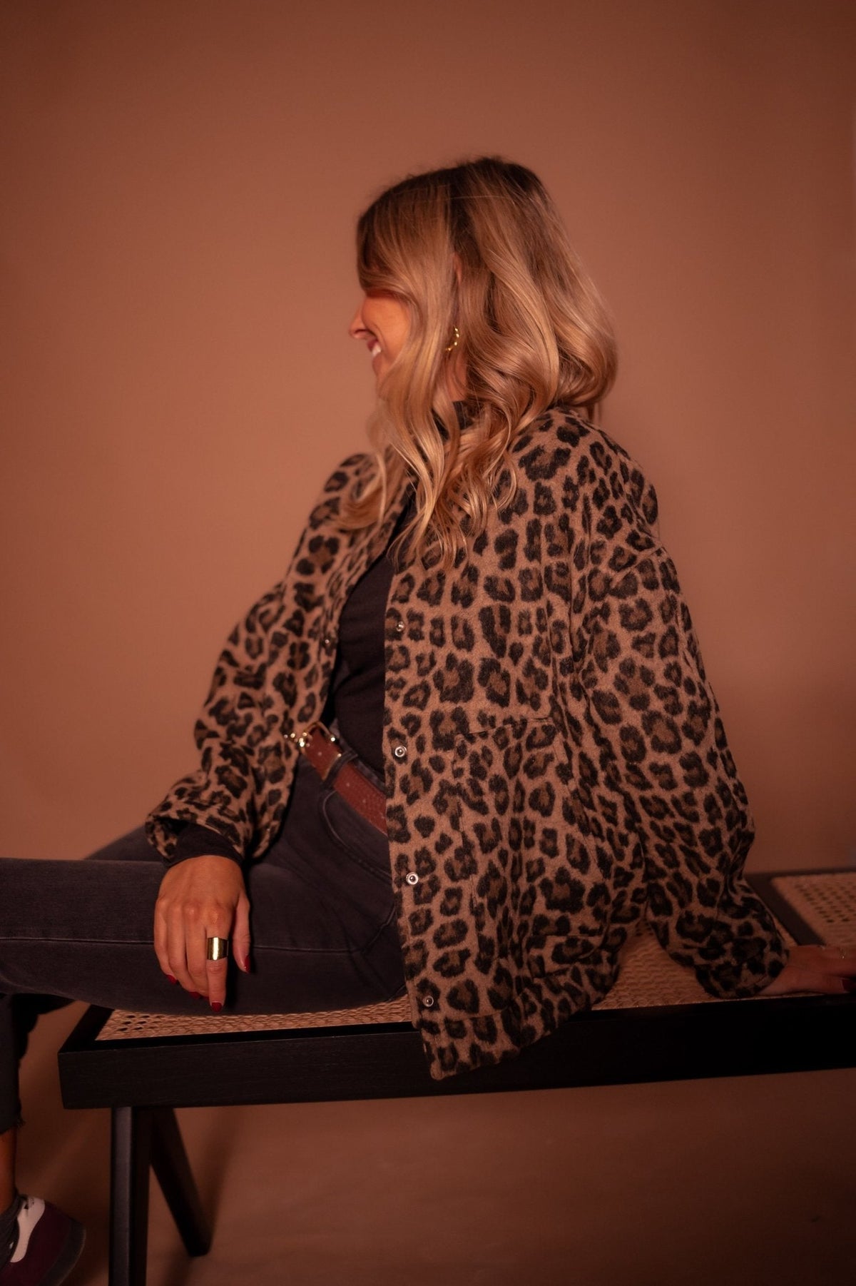 Voichita Leopard Print Bomber Jacket