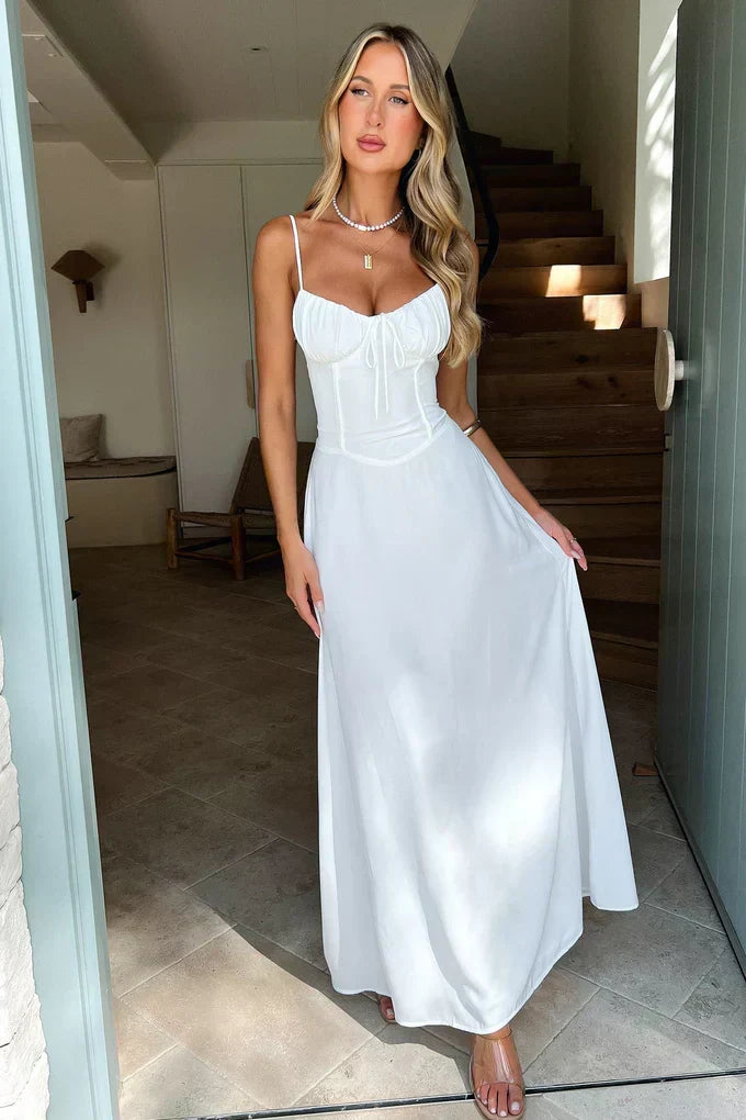 Vardui Wedding Guest Maxi Dress with Spaghetti Straps