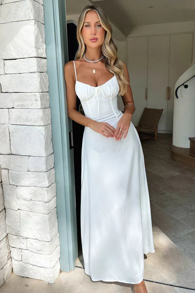 Vardui Wedding Guest Maxi Dress with Spaghetti Straps