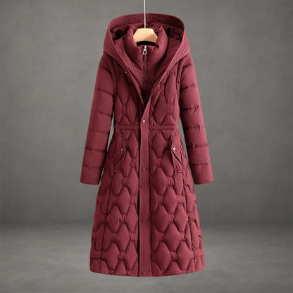 Ursuline Hooded Longline Quilted Coat for Winter