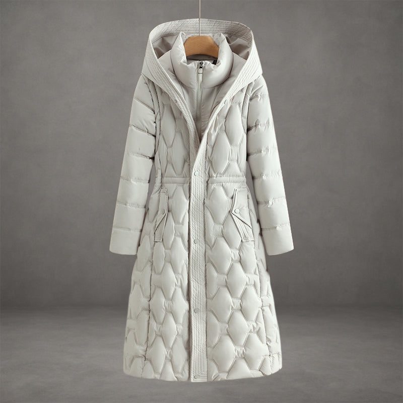 Ursuline Hooded Longline Quilted Coat for Winter