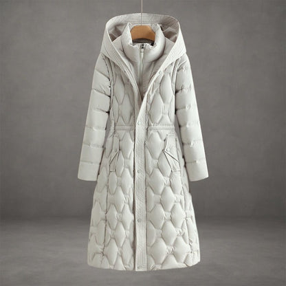 Ursuline Hooded Longline Quilted Coat for Winter