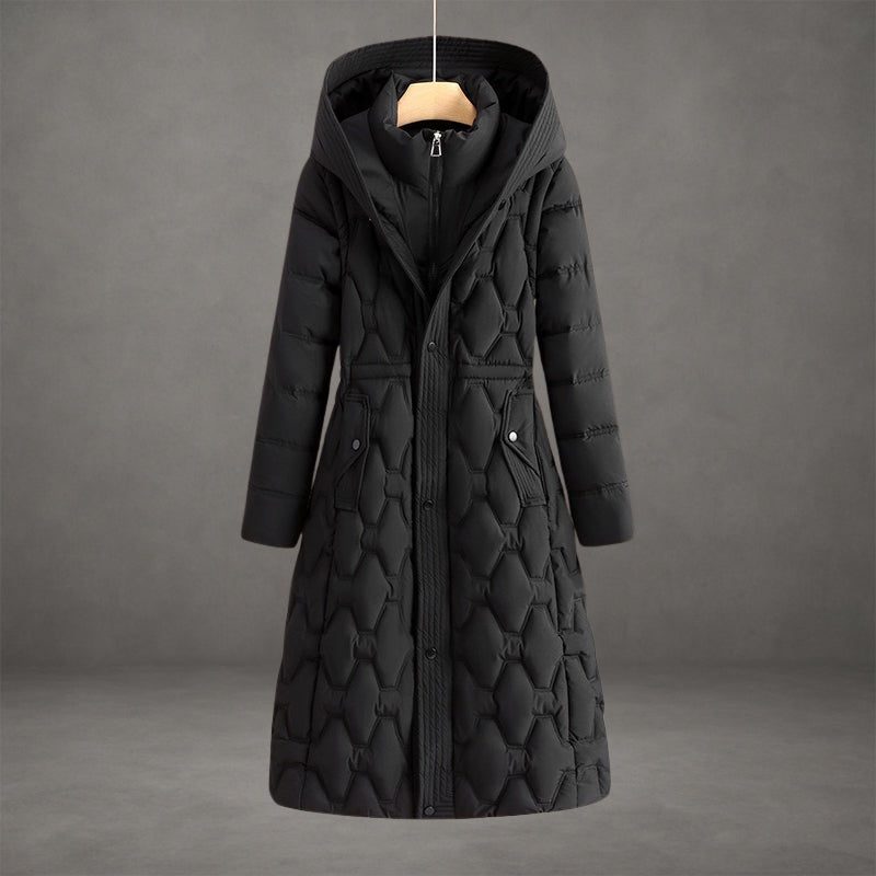 Ursuline Hooded Longline Quilted Coat for Winter